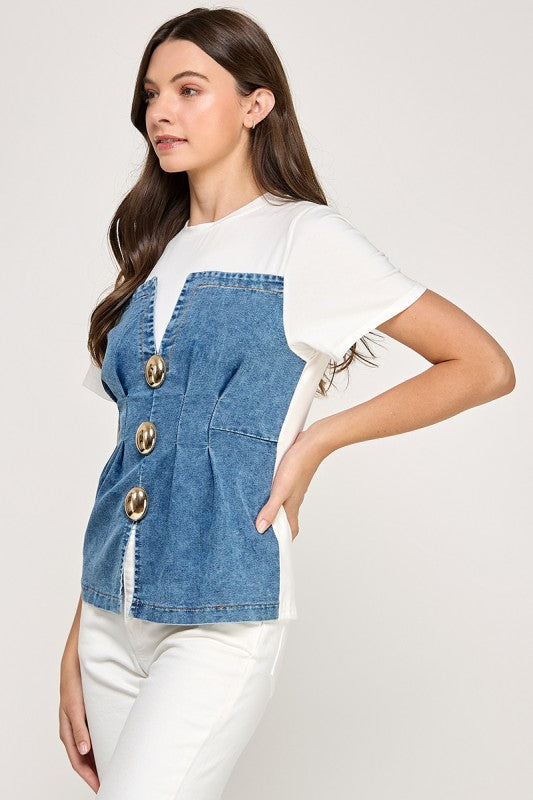 Pre-order Oct 18 Denim Vest T Shirt