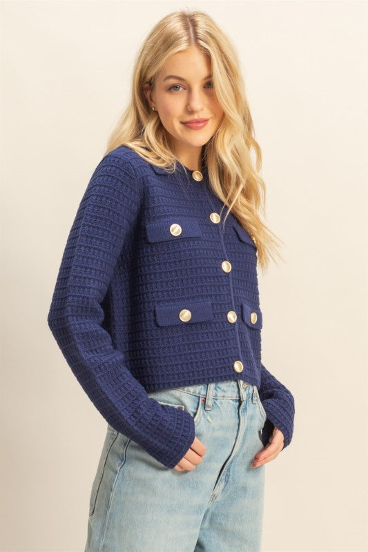 Blue Knit Sweater