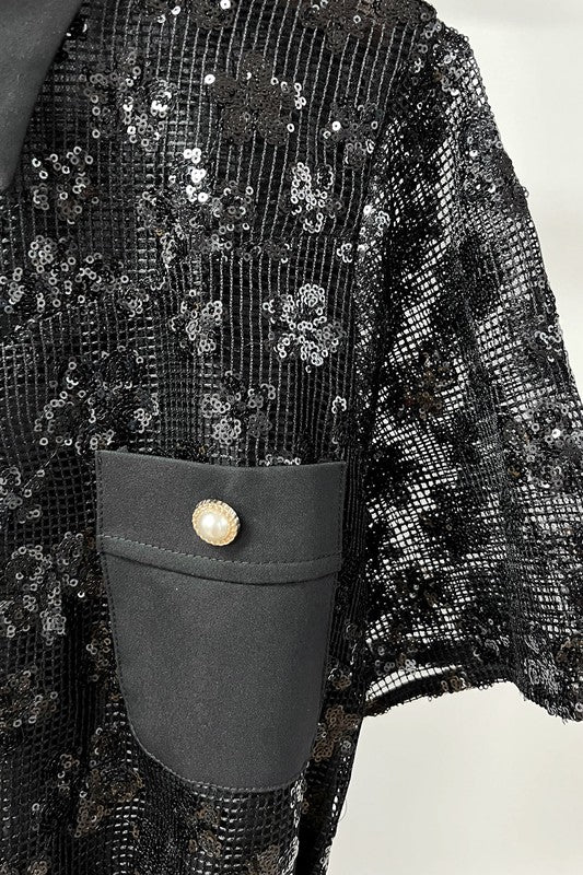 Black Floral mini dress