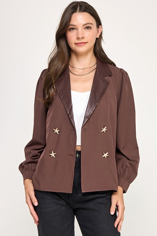 Brown Thin Woven Jacket
