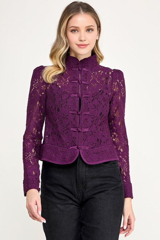 Pre-order Nov 2 Purple Lace Top