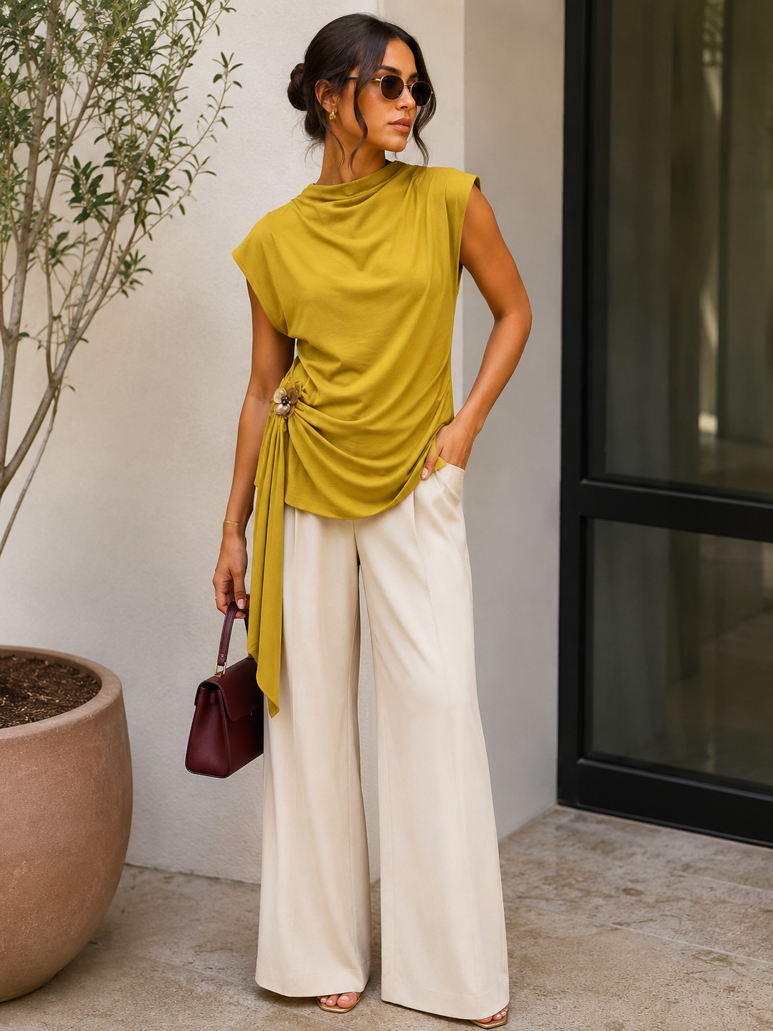 Mustard Elegant Blouse