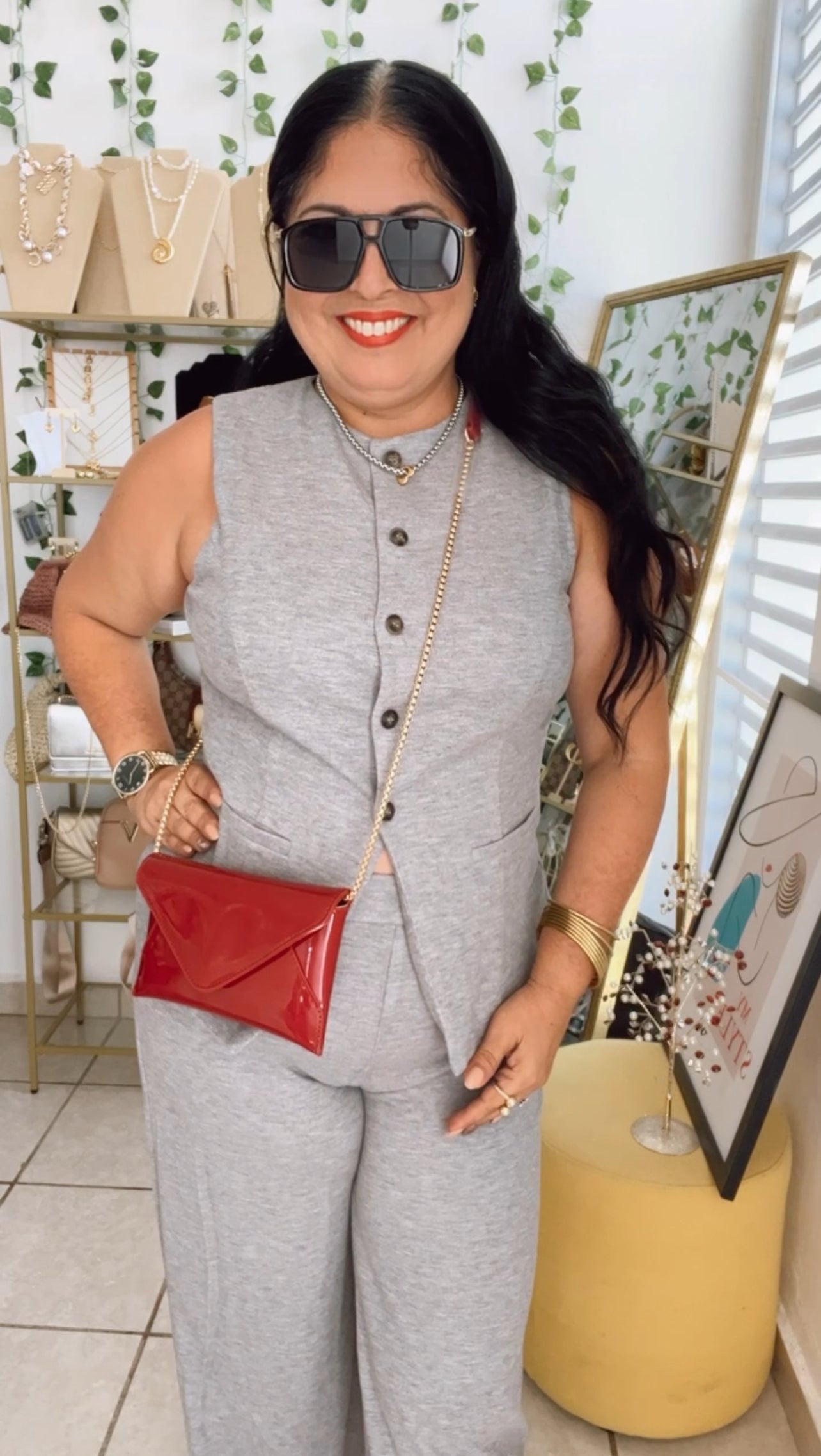 Sunset Set Gray Woven