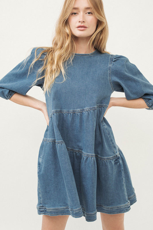 Denim Tier Dress