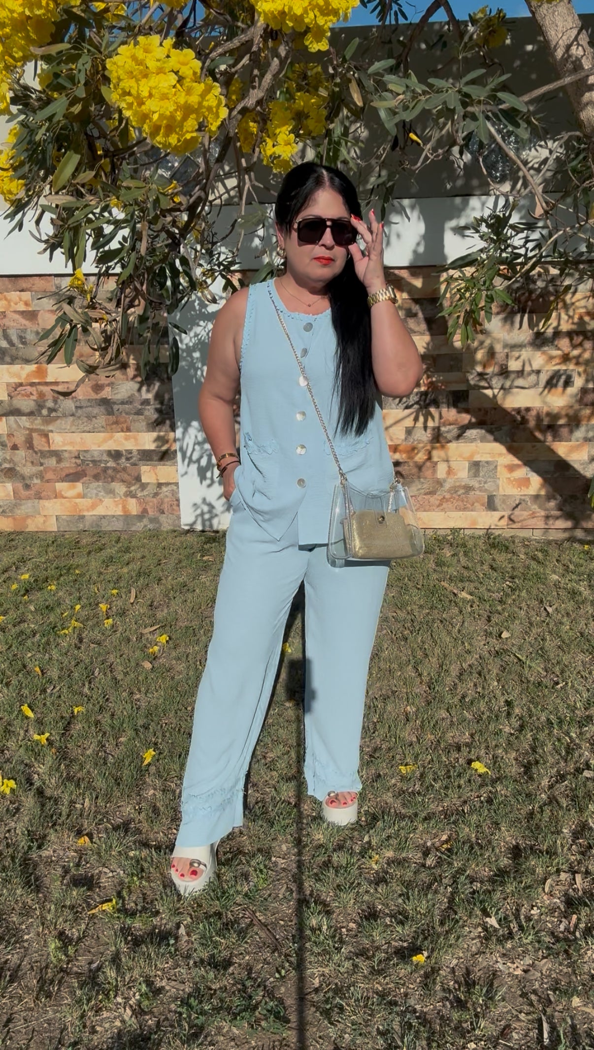 Blue Woven Set