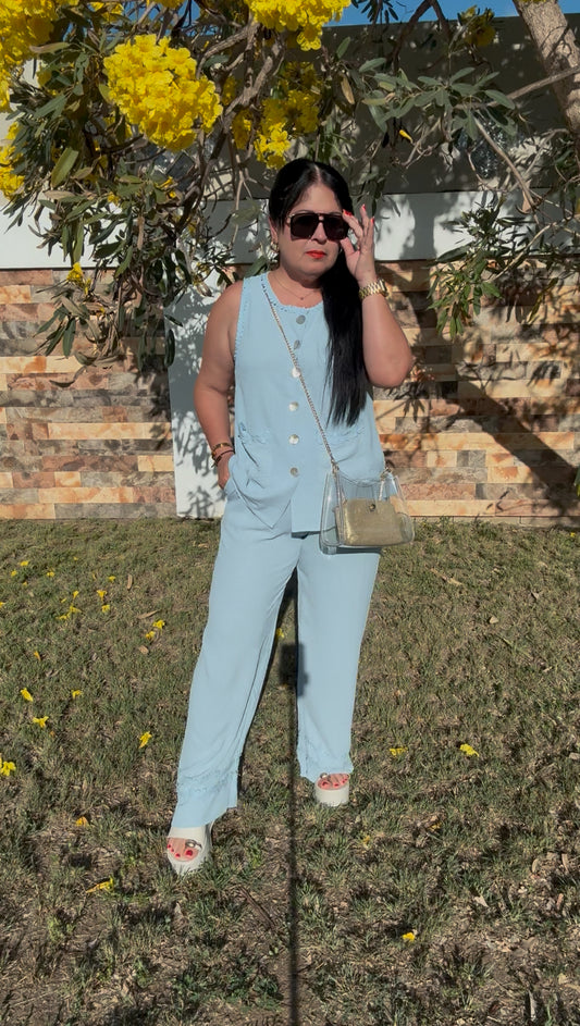 Blue Woven Set
