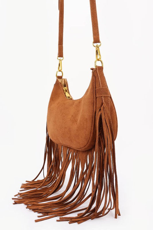 Suede Cross Body Bag