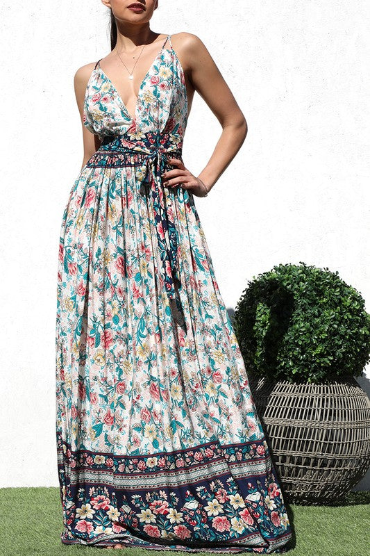 Pre-order Jan 15 Flower Woven Maxi Dress