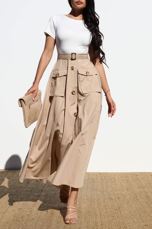 Taupe Midi Dress