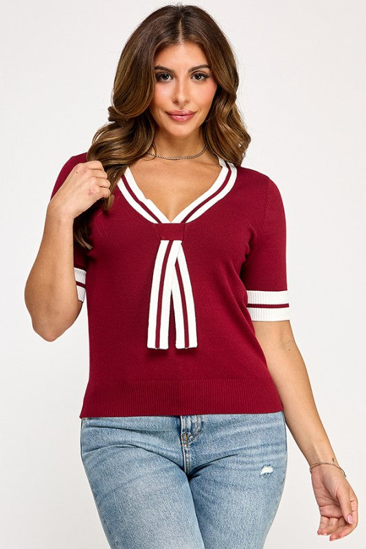 Lali Wine Sweater top