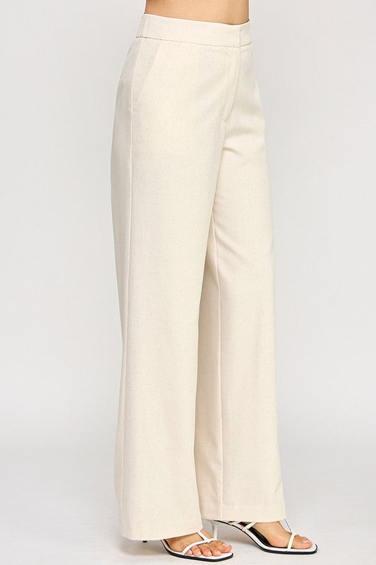 Ivory Mid Rise Pant