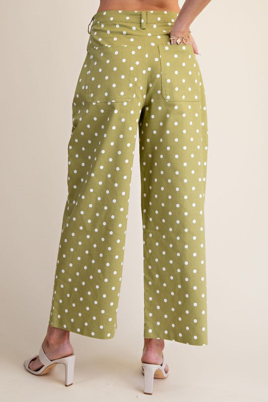 Olive Stretch Barrel Pant