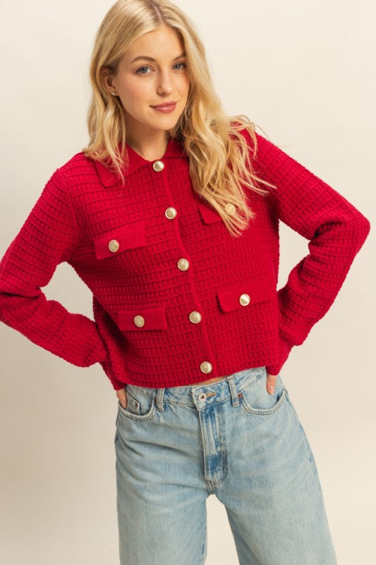 Red Knit Sweater