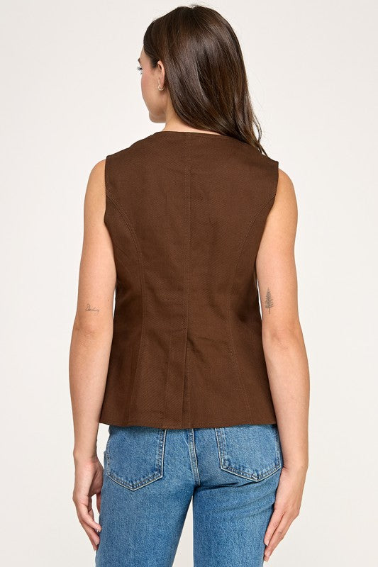 Brown Under the Sea Vest