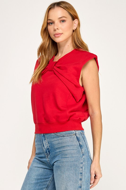 Red Knit Top