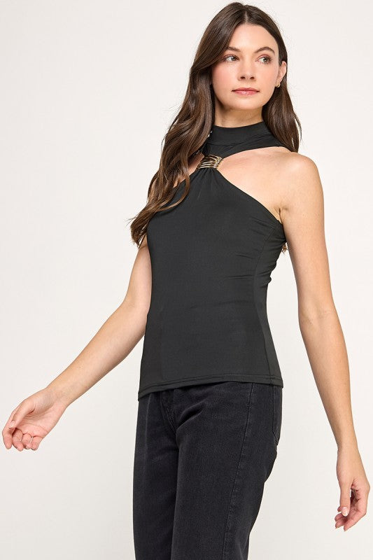 Pre-order Oct 18 Black Turtle Neck Top