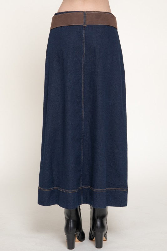 Pre-order August 24 Belted Stretch Skirt