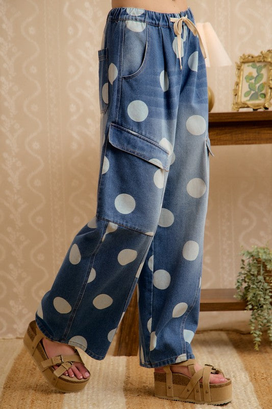 Pre-order Agosto 10 Barrel Cargo Polka Pants