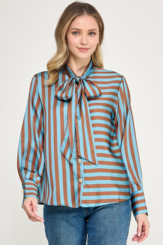 Pre-order Oct 26 Stripe Satin Top