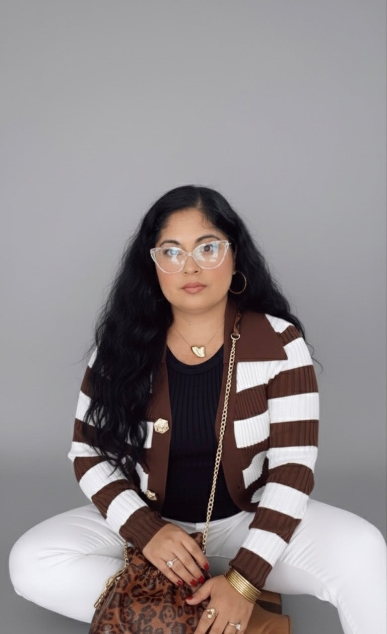 Brown Stripe Cardigan