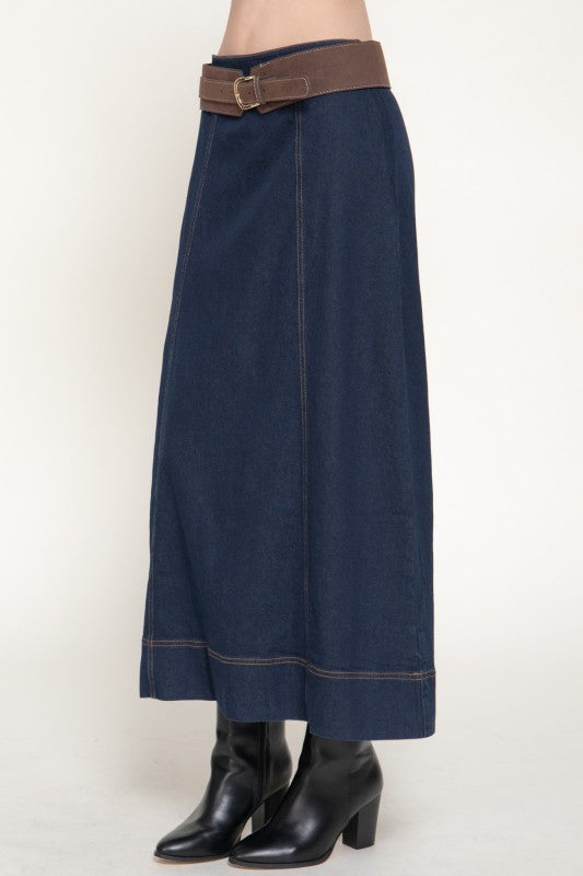 Pre-order August 24 Belted Stretch Skirt