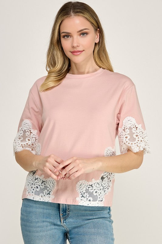 Pink Lace T-Shirt
