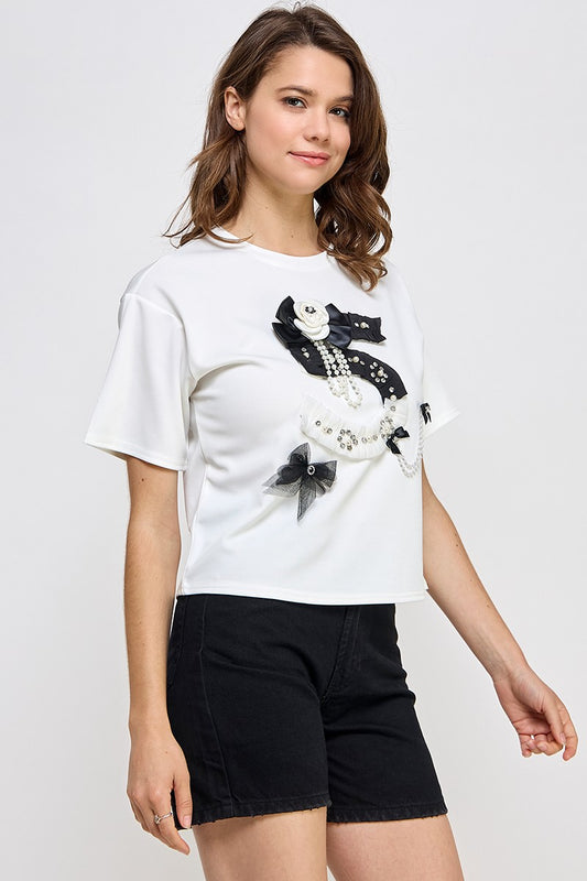 White #5 T-Shirt