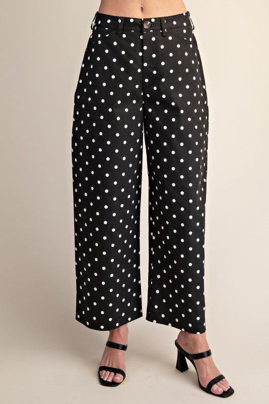 Black Stretch Barrel Pant