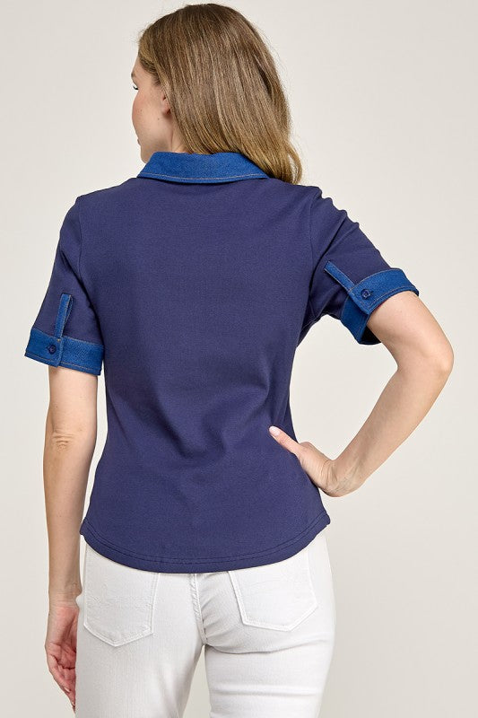 Pre-order June 22 Navy Polo Shirt