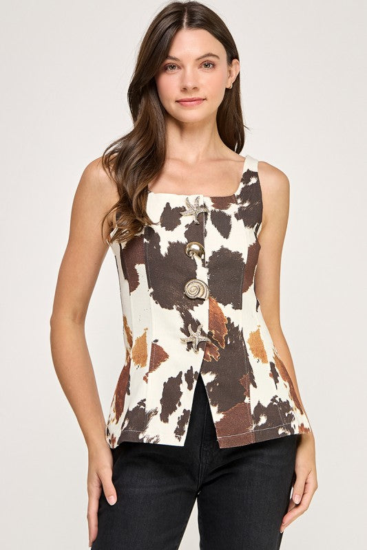 Pre-order Oct 18 Cow Print (Back Zipper)
