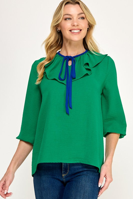 Green Woven Top