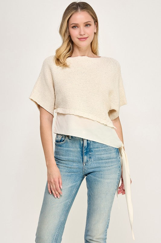 Pre-order Agosto 24 Taupe Asymmetric Top
