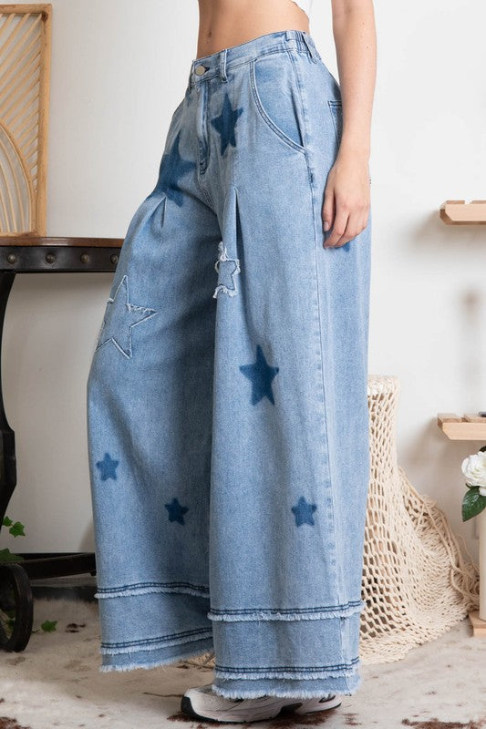 Star Wide Leg Denim