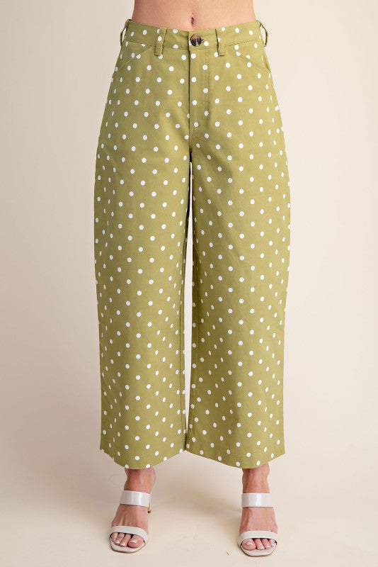 Olive Stretch Barrel Pant