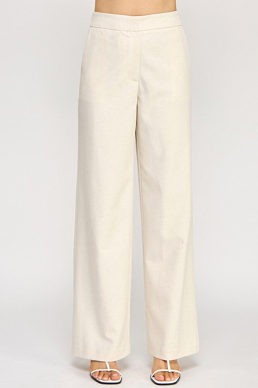 Ivory Mid Rise Pant