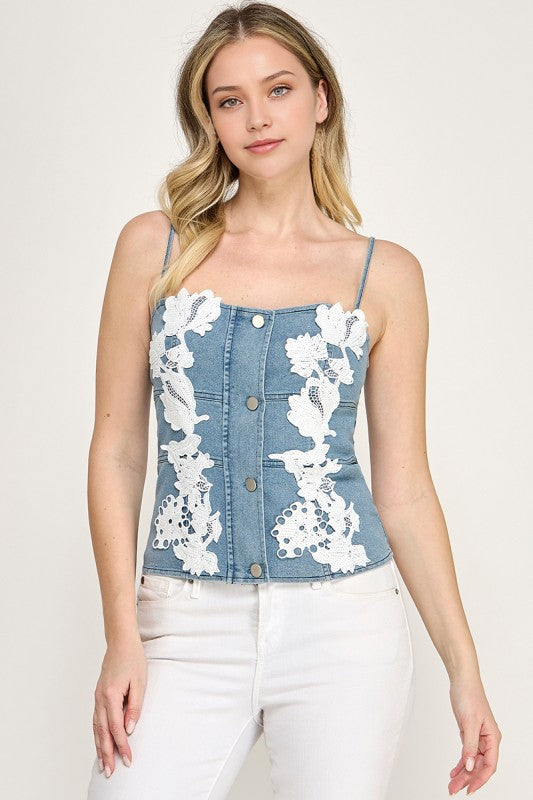Pre-order March 9 Light Denim Top