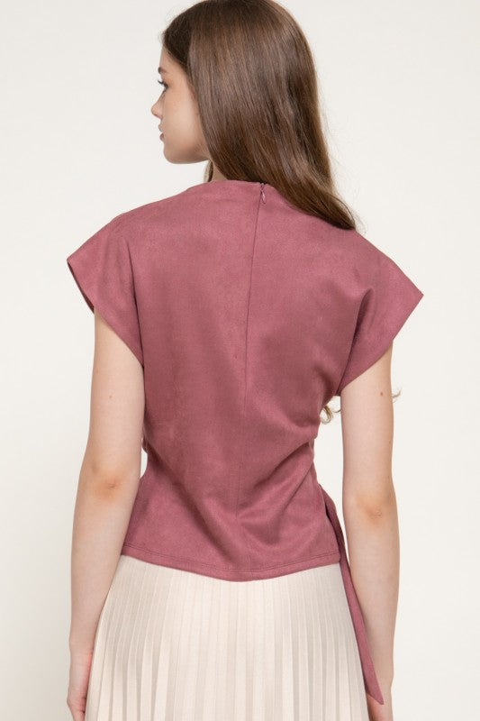 Pre-order August 24 Rose Suede Top