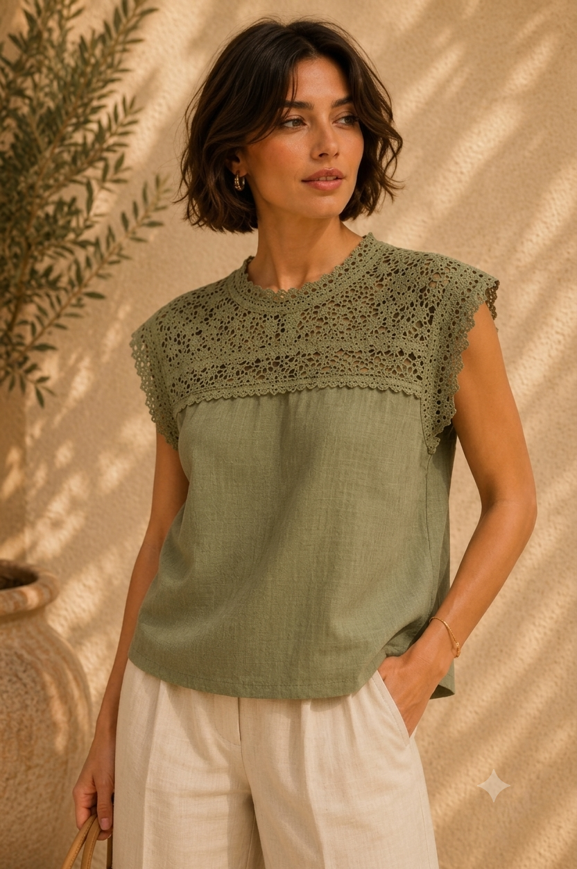 Olive Linen Shirt