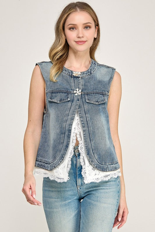 Pre-order Agosto 17 Light Denim  Vest