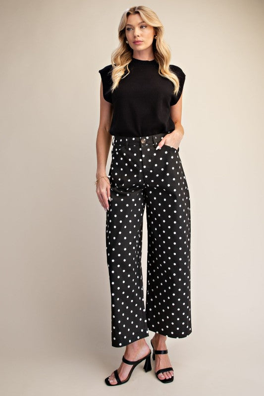 Black Stretch Barrel Pant