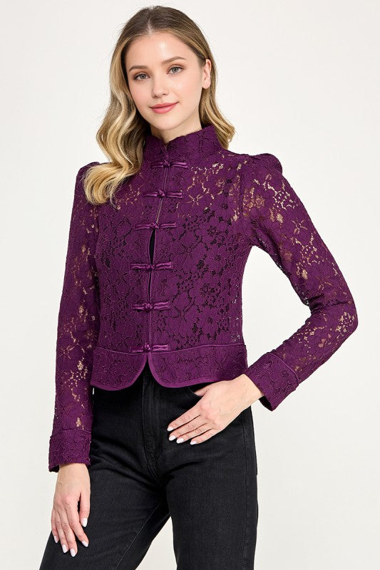 Pre-order Nov 2 Purple Lace Top