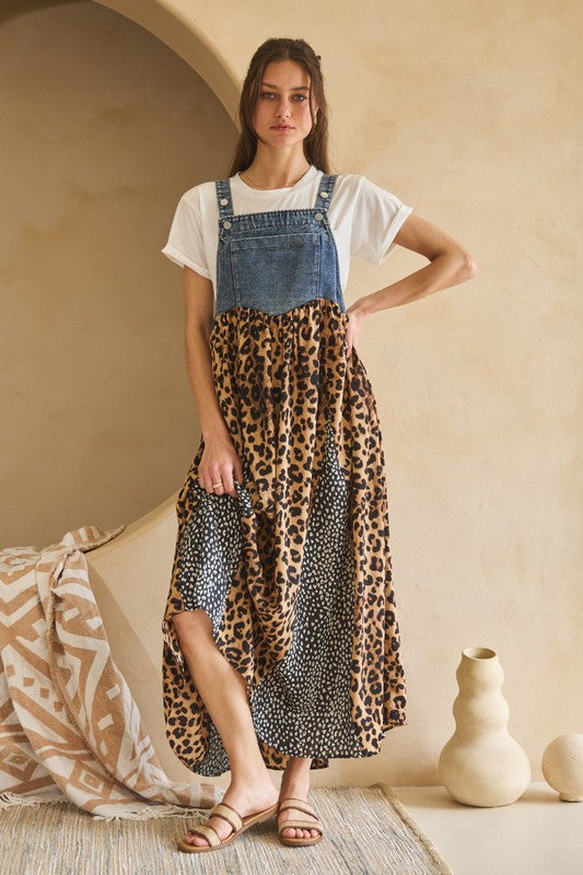 Pre-order August 24 Animal Print Denim Dress