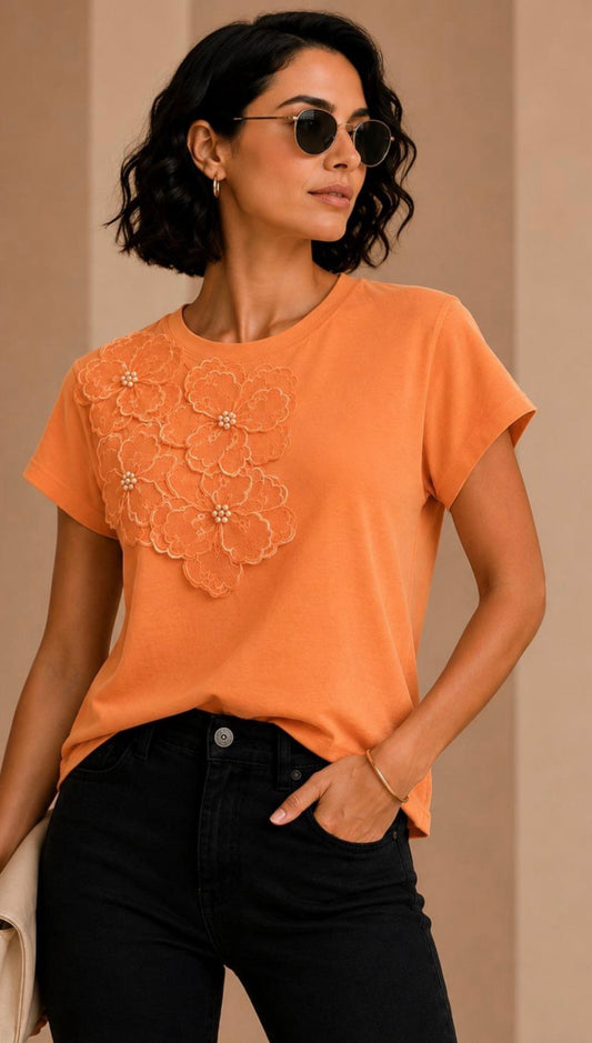 Orange Flower T-Shirt