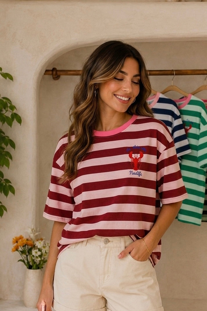 Pre-order July 20 🇮🇹 One Size Red/Pink Stripe T-Shirt