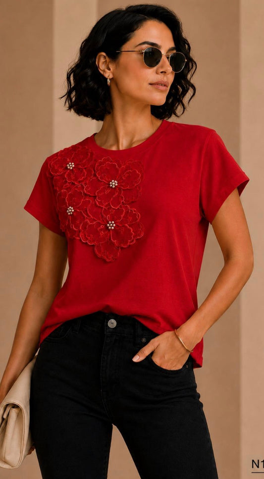 Red Flower T-Shirt