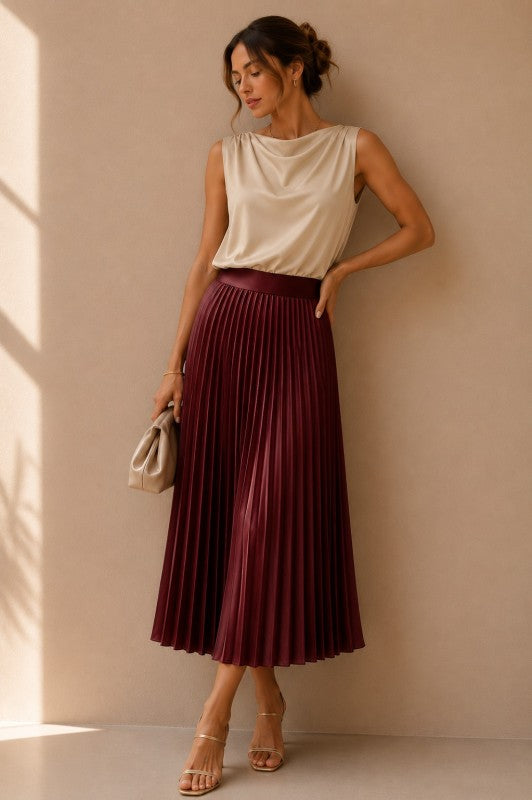Red Maxi Skirt