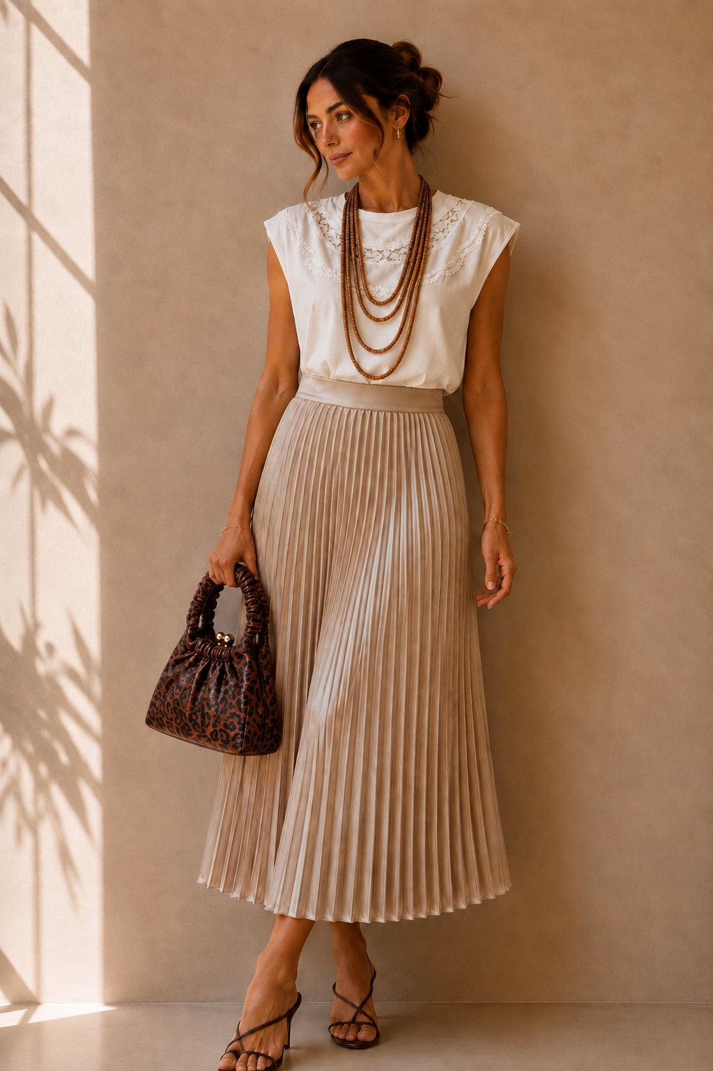 Beige Maxi Skirt