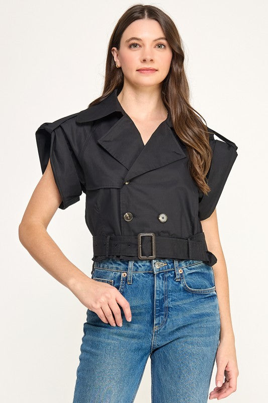 Pre-order Agosto 24 Black Belted Jacket