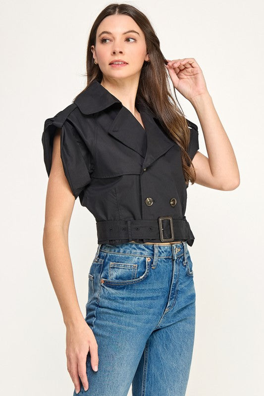 Pre-order Agosto 24 Black Belted Jacket