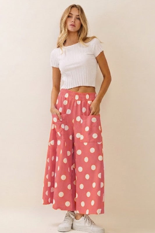 Coral Polka Pull-on Pant